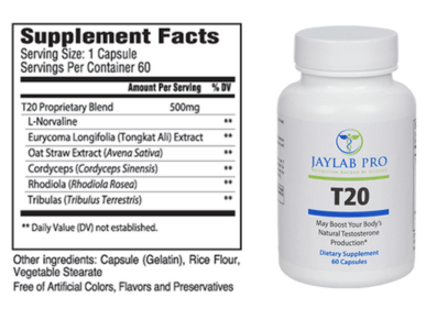 jaylab pro t20 supplement fact